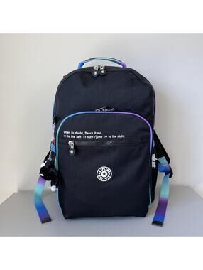 Kipling x BTS Just Dance Seoul Go L 17" Laptop Large Backpack Dance Black NWT